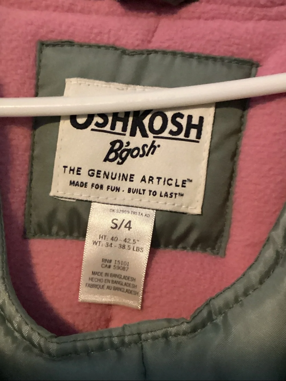 OshKosh B'gosh 2 Piece Snowsuit. NWT
